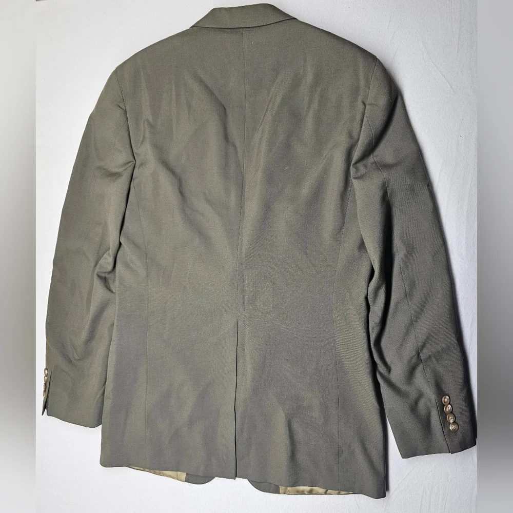 Ralph Lauren Elegant Olive Blazer‎ with Gold Lining